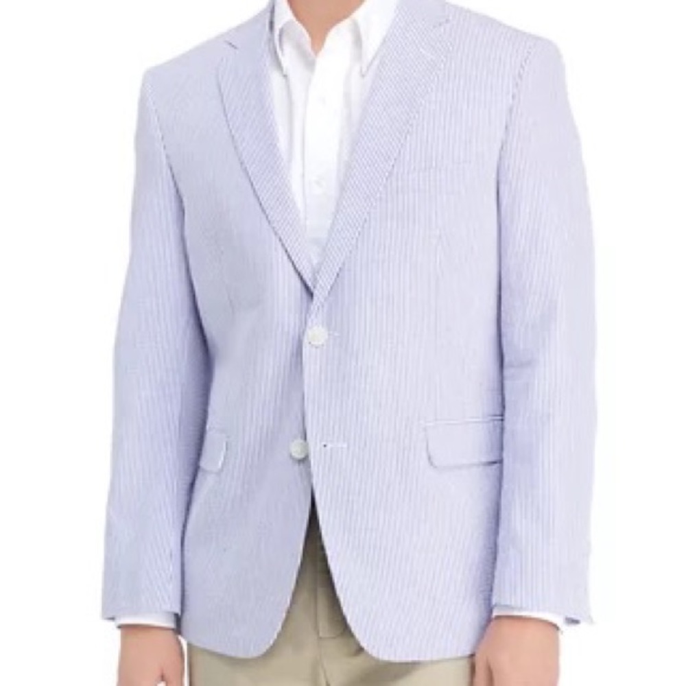 Saddlebred Men’s Seer Sucker Blazer Size 40R